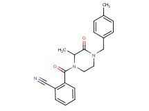 2-{[2-methyl-4-(4-methylbenzyl)-3-oxopiperazin-1-yl]carbonyl}benzonitrile