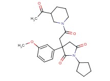 3-[2-(3-acetyl-1-piperidinyl)-2-oxoethyl]-1-cyclopentyl-3-(3-methoxyphenyl)-2,5-pyrrolidinedione