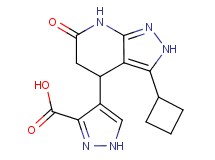 4-(3-cyclobutyl-6-oxo-4,5,6,7-tetrahydro-2H-pyrazolo[3,4-b]pyridin-4-yl)-1H-pyrazole-3-carboxylic acid