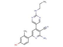 2-amino-6-(4-hydroxy-2-methylphenyl)-4-[2-(propylamino)pyrimidin-5-yl]nicotinonitrile