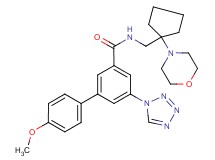 4'-methoxy-N-{[1-(4-morpholinyl)cyclopentyl]methyl}-5-(1H-tetrazol-1-yl)-3-biphenylcarboxamide