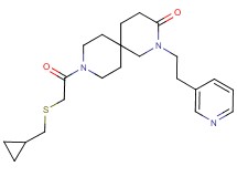 9-{[(cyclopropylmethyl)thio]acetyl}-2-(2-pyridin-3-ylethyl)-2,9-diazaspiro[5.5]undecan-3-one