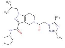 N-cyclopentyl-5-[(3,5-dimethyl-1H-1,2,4-triazol-1-yl)acetyl]-1-isobutyl-4,5,6,7-tetrahydro-1H-pyrazolo[4,3-c]pyridine-3-carboxamide