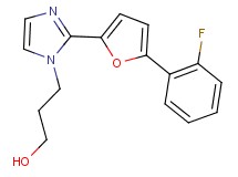 3-{2-[5-(2-fluorophenyl)-2-furyl]-1H-imidazol-1-yl}propan-1-ol