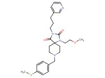 1-(2-methoxyethyl)-8-[4-(methylthio)benzyl]-3-[3-(3-pyridinyl)propyl]-1,3,8-triazaspiro[4.5]decane-2,4-dione