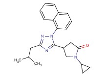 1-cyclopropyl-4-[3-isobutyl-1-(1-naphthyl)-1H-1,2,4-triazol-5-yl]pyrrolidin-2-one