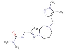 N'-({5-[(1,5-dimethyl-1H-pyrazol-4-yl)methyl]-5,6,7,8-tetrahydro-4H-pyrazolo[1,5-a][1,4]diazepin-2-yl}methyl)-N,N-dimethylurea