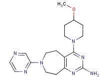 4-(4-methoxypiperidin-1-yl)-7-pyrazin-2-yl-6,7,8,9-tetrahydro-5H-pyrimido[4,5-d]azepin-2-amine