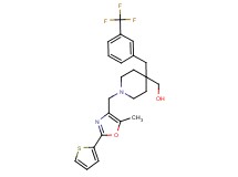 {1-{[5-methyl-2-(2-thienyl)-1,3-oxazol-4-yl]methyl}-4-[3-(trifluoromethyl)benzyl]-4-piperidinyl}methanol