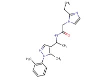 2-(2-ethyl-1H-imidazol-1-yl)-N-{1-[5-methyl-1-(2-methylphenyl)-1H-pyrazol-4-yl]ethyl}acetamide