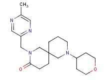 2-[(5-methyl-2-pyrazinyl)methyl]-8-(tetrahydro-2H-pyran-4-yl)-2,8-diazaspiro[5.5]undecan-3-one