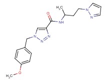 1-(4-methoxybenzyl)-N-[1-methyl-3-(1H-pyrazol-1-yl)propyl]-1H-1,2,3-triazole-4-carboxamide