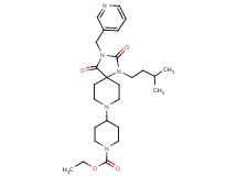 ethyl 4-[1-(3-methylbutyl)-2,4-dioxo-3-(3-pyridinylmethyl)-1,3,8-triazaspiro[4.5]dec-8-yl]-1-piperidinecarboxylate