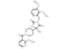 3-(2,3-dimethoxybenzyl)-5-{1-[(2-methoxy-3-pyridinyl)carbonyl]-4-piperidinyl}-5-methyl-2,4-imidazolidinedione