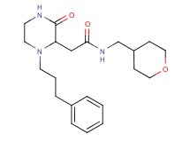 2-[3-oxo-1-(3-phenylpropyl)-2-piperazinyl]-N-(tetrahydro-2H-pyran-4-ylmethyl)acetamide