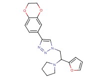 4-(2,3-dihydro-1,4-benzodioxin-6-yl)-1-[2-(2-furyl)-2-pyrrolidin-1-ylethyl]-1H-1,2,3-triazole