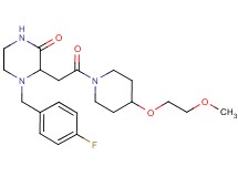 4-(4-fluorobenzyl)-3-{2-[4-(2-methoxyethoxy)-1-piperidinyl]-2-oxoethyl}-2-piperazinone