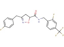 3-(4-fluorobenzyl)-N-[2-fluoro-4-(trifluoromethyl)benzyl]-4,5-dihydro-5-isoxazolecarboxamide