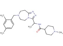 N-{1-[7-(2,4-dimethylbenzyl)-6,7,8,9-tetrahydro-5H-[1,2,4]triazolo[4,3-d][1,4]diazepin-3-yl]ethyl}-1-methyl-4-piperidinecarboxamide