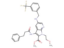 methyl 1-(2-methoxyethyl)-3-[(3-phenylpropanoyl)amino]-5-{[3-(trifluoromethyl)benzyl]amino}-1H-pyrrolo[2,3-b]pyridine-2-carboxylate