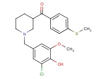 [1-(3-chloro-4-hydroxy-5-methoxybenzyl)-3-piperidinyl][4-(methylthio)phenyl]methanone