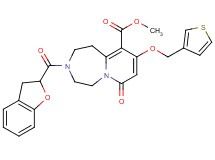 methyl 3-(2,3-dihydro-1-benzofuran-2-ylcarbonyl)-7-oxo-9-(3-thienylmethoxy)-1,2,3,4,5,7-hexahydropyrido[1,2-d][1,4]diazepine-10-carboxylate