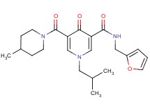 N-(2-furylmethyl)-1-isobutyl-5-[(4-methyl-1-piperidinyl)carbonyl]-4-oxo-1,4-dihydro-3-pyridinecarboxamide