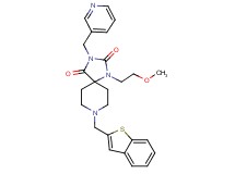 8-(1-benzothien-2-ylmethyl)-1-(2-methoxyethyl)-3-(3-pyridinylmethyl)-1,3,8-triazaspiro[4.5]decane-2,4-dione