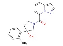 3-(2-methylphenyl)-1-(pyrazolo[1,5-a]pyridin-7-ylcarbonyl)pyrrolidin-3-ol