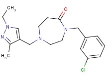4-(3-chlorobenzyl)-1-[(1-ethyl-3-methyl-1H-pyrazol-4-yl)methyl]-1,4-diazepan-5-one