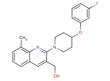 {2-[4-(3-fluorophenoxy)-1-piperidinyl]-8-methyl-3-quinolinyl}methanol