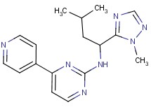 N-[3-methyl-1-(1-methyl-1H-1,2,4-triazol-5-yl)butyl]-4-(4-pyridinyl)-2-pyrimidinamine
