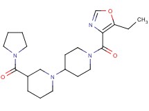 1'-[(5-ethyl-1,3-oxazol-4-yl)carbonyl]-3-(pyrrolidin-1-ylcarbonyl)-1,4'-bipiperidine