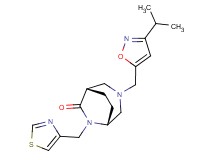 (1S*,5R*)-3-[(3-isopropylisoxazol-5-yl)methyl]-6-(1,3-thiazol-4-ylmethyl)-3,6-diazabicyclo[3.2.2]nonan-7-one