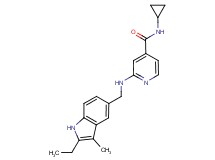 N-cyclopropyl-2-{[(2-ethyl-3-methyl-1H-indol-5-yl)methyl]amino}isonicotinamide