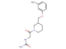 N-(2-{3-[(3-methylphenoxy)methyl]-1-piperidinyl}-2-oxoethyl)urea