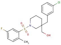 {3-(3-chlorobenzyl)-1-[(5-fluoro-2-methylphenyl)sulfonyl]-3-piperidinyl}methanol