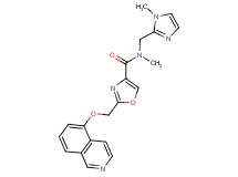2-[(isoquinolin-5-yloxy)methyl]-N-methyl-N-[(1-methyl-1H-imidazol-2-yl)methyl]-1,3-oxazole-4-carboxamide