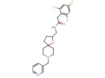 N-{[8-(3-pyridinylmethyl)-1-oxa-8-azaspiro[4.5]dec-2-yl]methyl}-2-(2,4,6-trifluorophenyl)acetamide