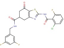 2-[(2-chloro-6-fluorobenzoyl)amino]-N-(3,5-difluorobenzyl)-7-oxo-4,5,6,7-tetrahydro-1,3-benzothiazole-5-carboxamide