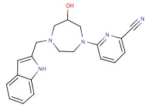 6-[6-hydroxy-4-(1H-indol-2-ylmethyl)-1,4-diazepan-1-yl]pyridine-2-carbonitrile