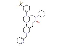 N-cyclohexyl-N-methyl-3-((3S*,4R*)-1-(2-pyridinylmethyl)-4-{4-[3-(trifluoromethyl)phenyl]-1-piperazinyl}-3-piperidinyl)propanamide