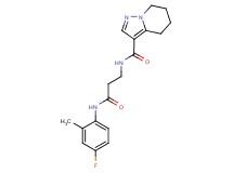 N-{3-[(4-fluoro-2-methylphenyl)amino]-3-oxopropyl}-4,5,6,7-tetrahydropyrazolo[1,5-a]pyridine-3-carboxamide