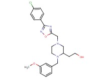 2-[4-{[3-(4-chlorophenyl)-1,2,4-oxadiazol-5-yl]methyl}-1-(3-methoxybenzyl)-2-piperazinyl]ethanol