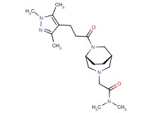 N,N-dimethyl-2-{(1S*,5R*)-6-[3-(1,3,5-trimethyl-1H-pyrazol-4-yl)propanoyl]-3,6-diazabicyclo[3.2.2]non-3-yl}acetamide