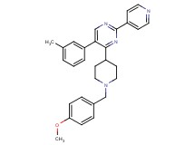 4-[1-(4-methoxybenzyl)-4-piperidinyl]-5-(3-methylphenyl)-2-(4-pyridinyl)pyrimidine