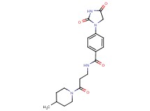 4-(2,4-dioxoimidazolidin-1-yl)-N-[3-(4-methylpiperidin-1-yl)-3-oxopropyl]benzamide