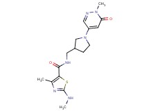 4-methyl-2-(methylamino)-N-{[1-(1-methyl-6-oxo-1,6-dihydro-4-pyridazinyl)-3-pyrrolidinyl]methyl}-1,3-thiazole-5-carboxamide