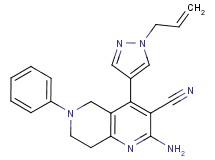 4-(1-allyl-1H-pyrazol-4-yl)-2-amino-6-phenyl-5,6,7,8-tetrahydro-1,6-naphthyridine-3-carbonitrile