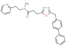 3-[5-(4-biphenylylmethyl)-1,3,4-oxadiazol-2-yl]-N-methyl-N-[2-(2-pyridinyl)ethyl]propanamide